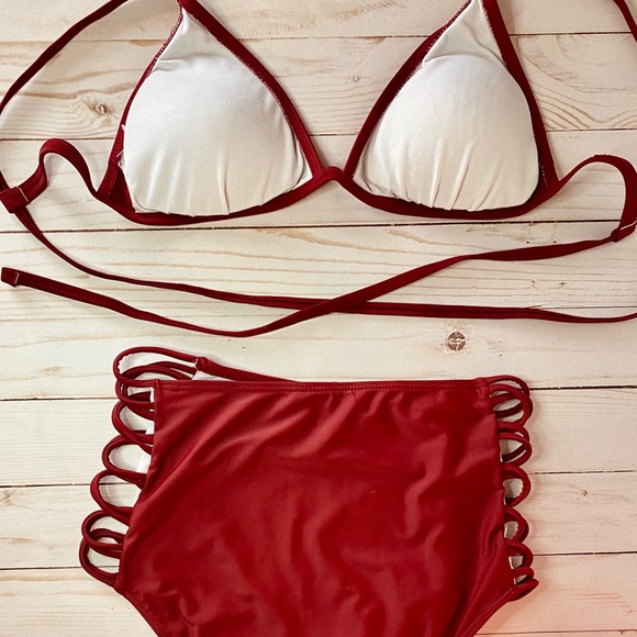 Maroon High Waisted Bikini Set! ✨ - Picture 7 of 10